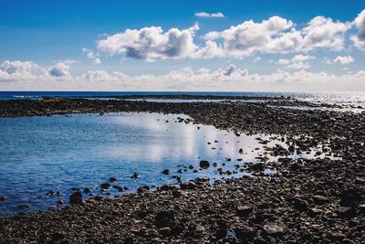 Scenic view of sea against sky