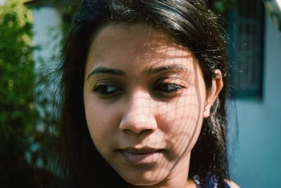 Close-up of young woman