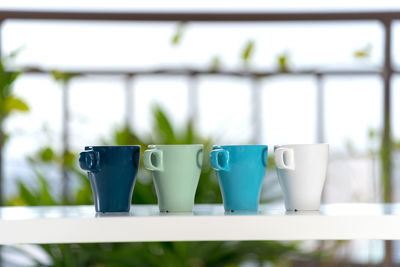 Close-up of objects on table