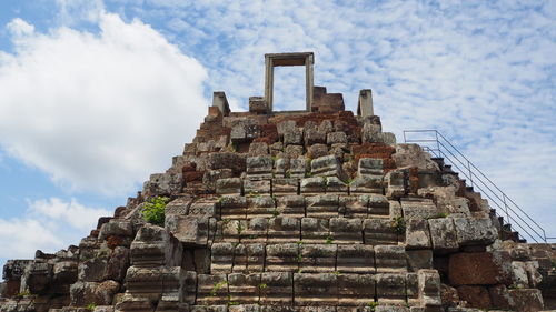 Low angle view of historical building against sky