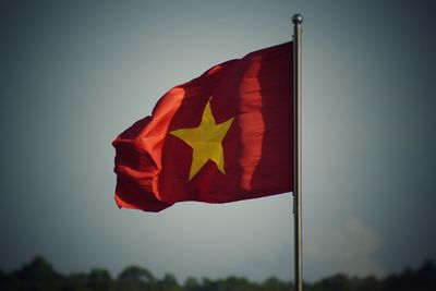 View of vietnam flag