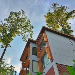 Low angle view of building against sky