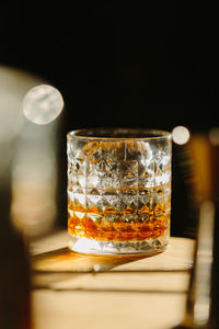 Glass of bourbon whiskey