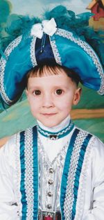 Portrait of cute baby smiling boy