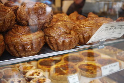 Close-up of food for sale in display cabinet