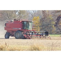 Old tractor on field