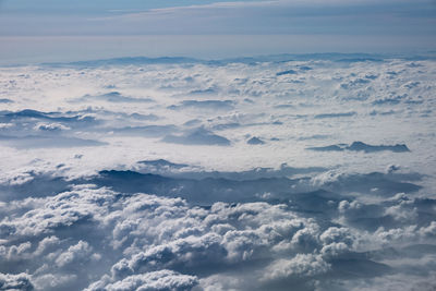 Aerial view of cloudscape against sky