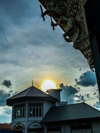 Low angle view of built structure against sky