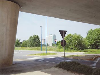 View of basketball hoop against sky