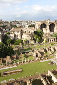 The peristyle garden court of the house of the vestal virgins with a double pool at roman forum 