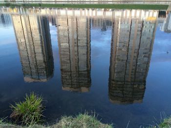 Reflection of sky on lake