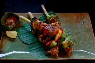 Close-up of food in plate