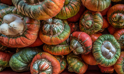 Full frame shot of pumpkins for sale