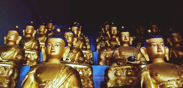 View of illuminated building