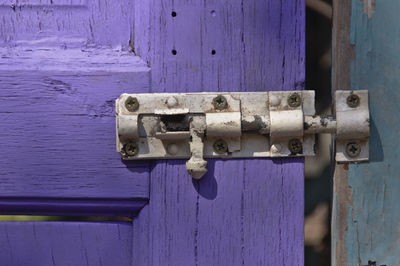 Close-up of old closed door