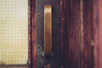 Close-up of rusty metal door