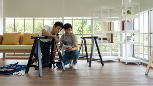 Young couple at home