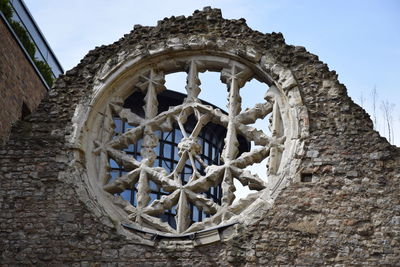 Low angle view of old ruin