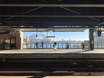 View of railroad station platform