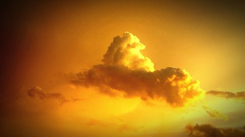 Low angle view of orange sky