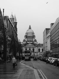 City street against sky