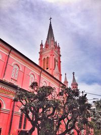 Low angle view of built structure against sky