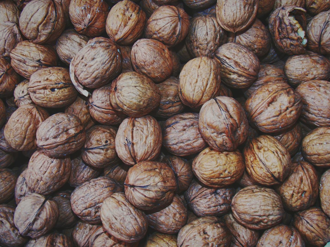 food and drink, food, backgrounds, full frame, large group of objects, abundance, freshness, wellbeing, healthy eating, still life, nut, brown, close-up, no people, nut - food, walnut, for sale, indoors, heap, market