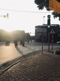 City street against sky