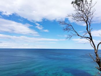 View of calm blue sea against the sky