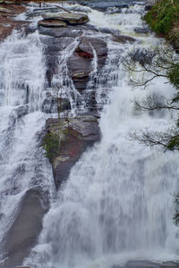 Scenic view of waterfall