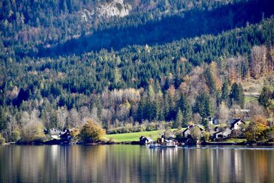 Scenic view of lake against mountain