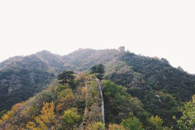 Scenic view of mountains against clear sky