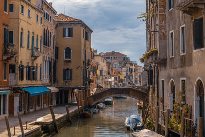 Canal amidst buildings in city