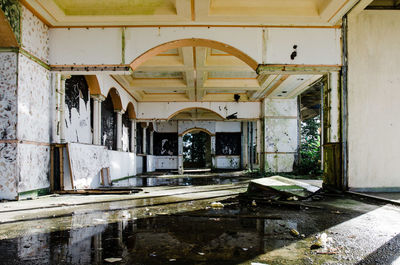 Interior of abandoned building