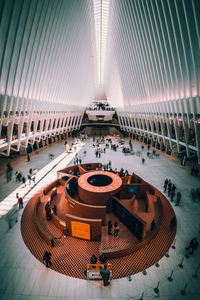 High angle view of modern building