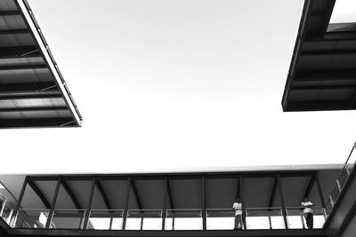 Low angle view of modern building against sky