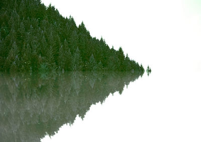 Scenic view of lake against clear sky