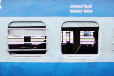 Close-up of car window