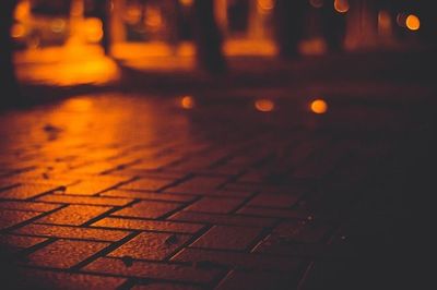 View of illuminated city at night