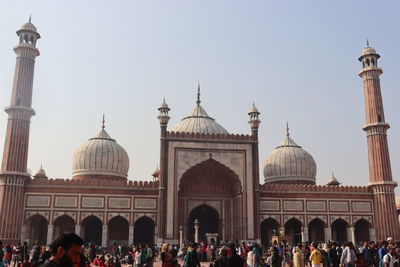 Low angle view of mosque