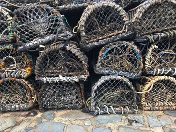 Stack of crab pots