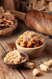 Close-up of food on table