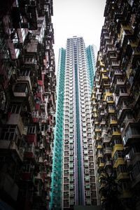 Low angle view of buildings in city