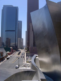 View of skyscrapers in city