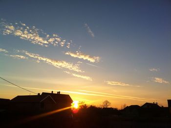 Scenic view of landscape at sunset