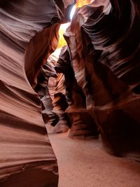Rock formations in cave