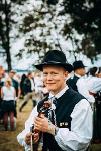 Portrait of smiling mid adult man