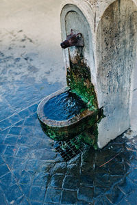 Close-up of old weathered wall