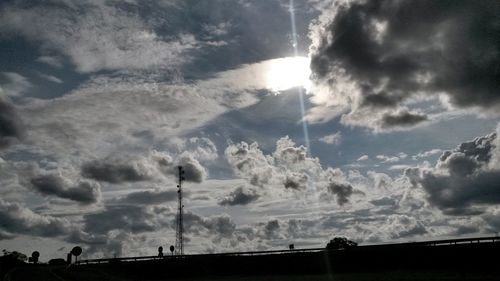 Scenic view of vapor trails in sky