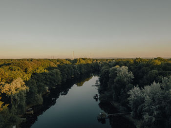 Scenic view of landscape against sky during sunset